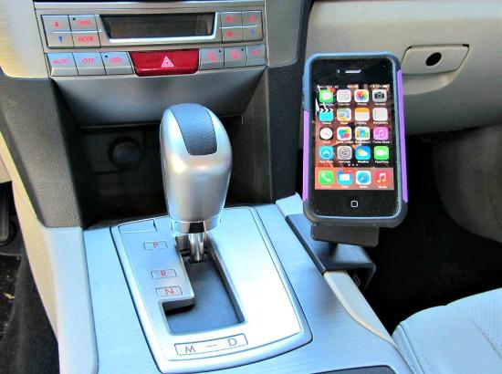 The easy-to-attach ProClip mount in a 2010 Subaru Outback.